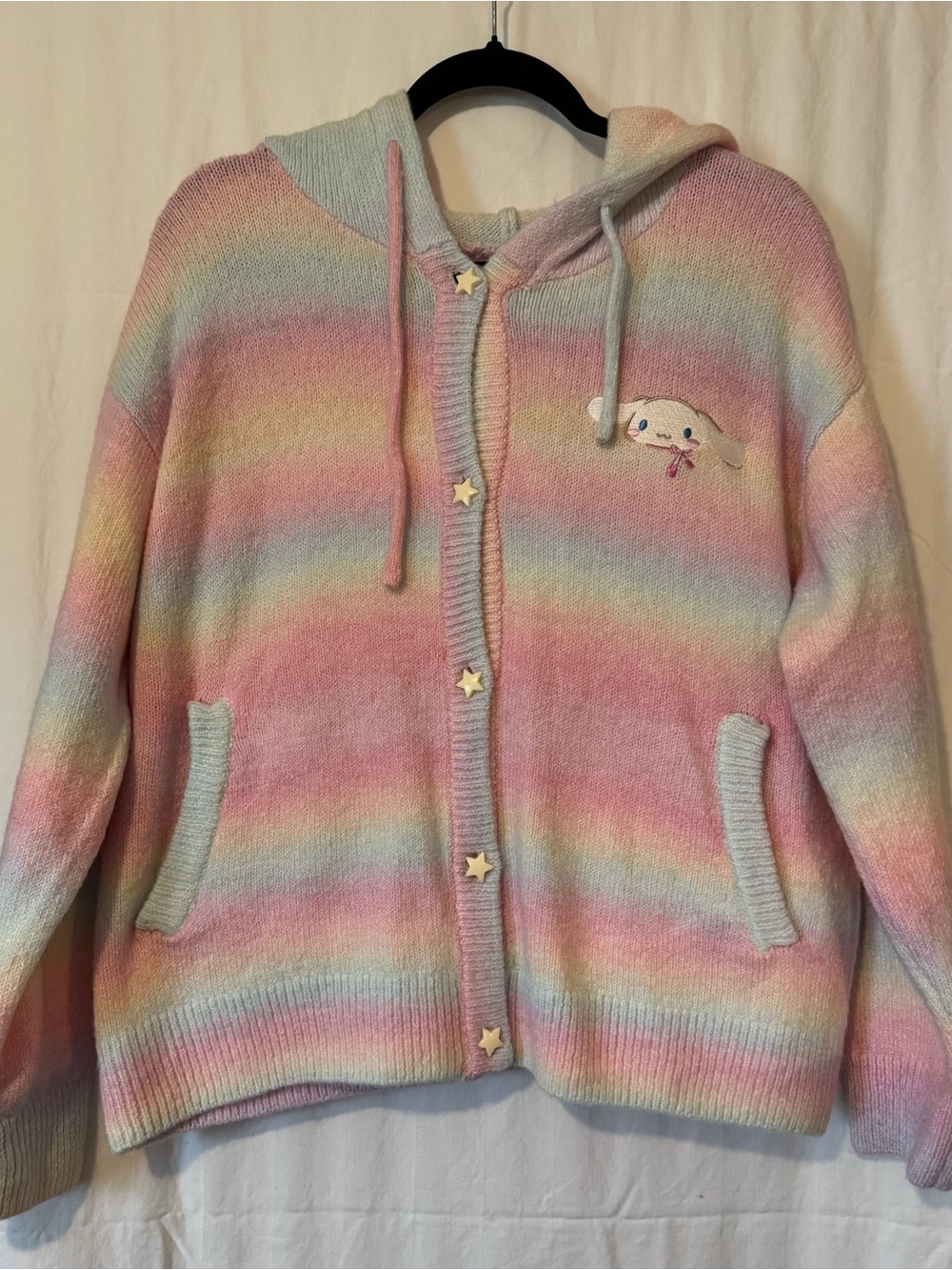 Cinnamoroll Sanrio Pastel Gradient Unicorn Hoodie Cardigan XL NWT